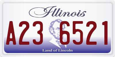 IL license plate A236521