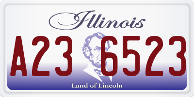 IL license plate A236523