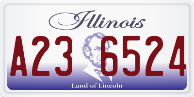 IL license plate A236524