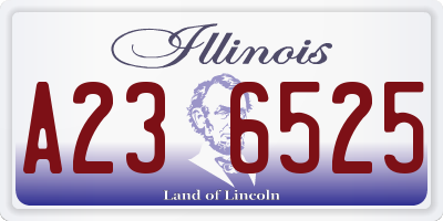 IL license plate A236525
