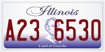 IL license plate A236530