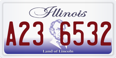 IL license plate A236532