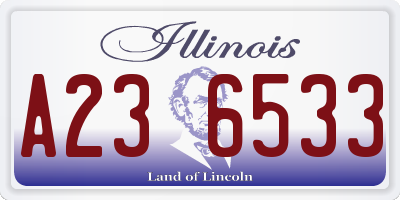 IL license plate A236533