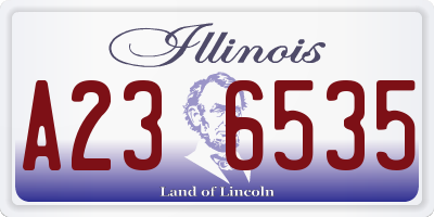 IL license plate A236535