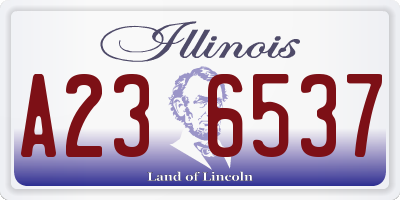 IL license plate A236537