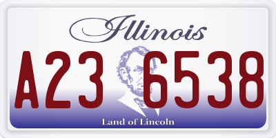 IL license plate A236538