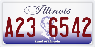 IL license plate A236542