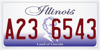 IL license plate A236543