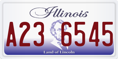 IL license plate A236545