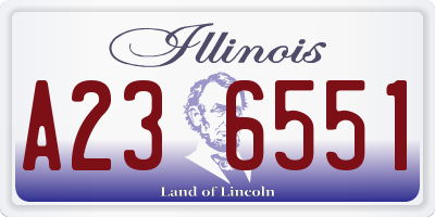 IL license plate A236551