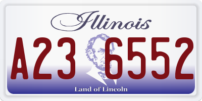 IL license plate A236552