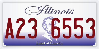 IL license plate A236553
