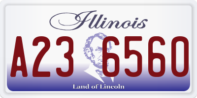 IL license plate A236560