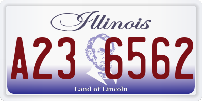 IL license plate A236562
