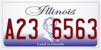 IL license plate A236563