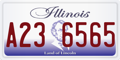 IL license plate A236565