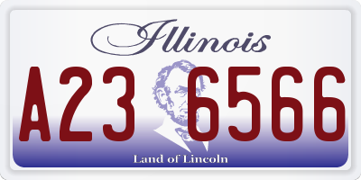 IL license plate A236566