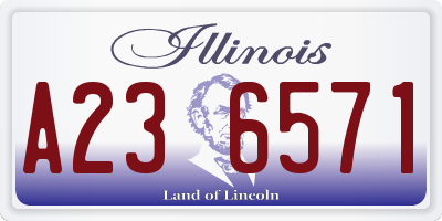 IL license plate A236571