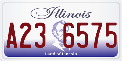 IL license plate A236575