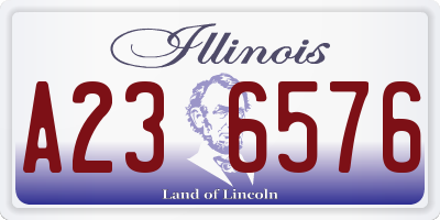 IL license plate A236576