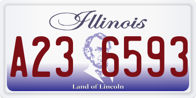 IL license plate A236593
