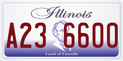 IL license plate A236600