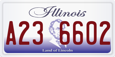 IL license plate A236602