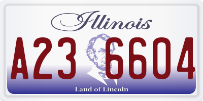 IL license plate A236604