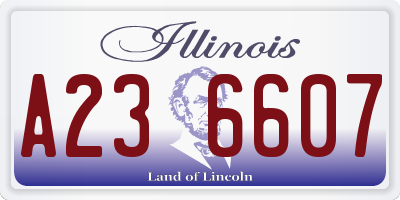 IL license plate A236607