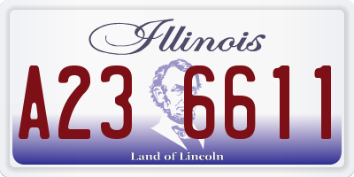 IL license plate A236611
