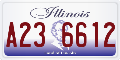 IL license plate A236612