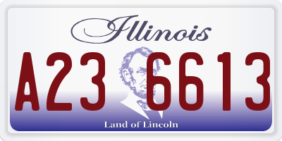 IL license plate A236613