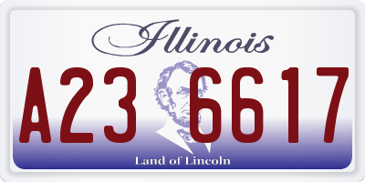 IL license plate A236617