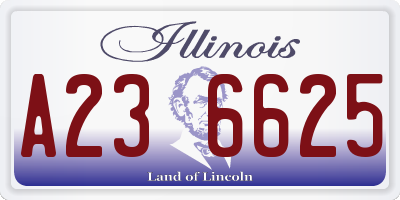 IL license plate A236625