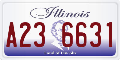 IL license plate A236631
