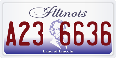 IL license plate A236636