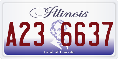 IL license plate A236637