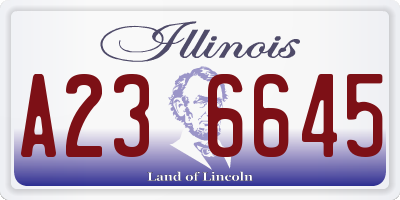 IL license plate A236645