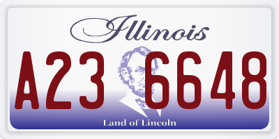 IL license plate A236648
