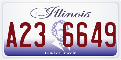 IL license plate A236649
