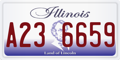 IL license plate A236659