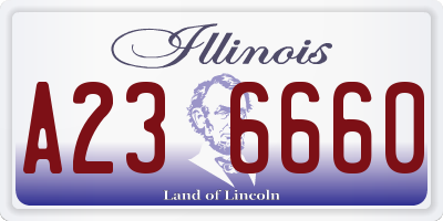 IL license plate A236660