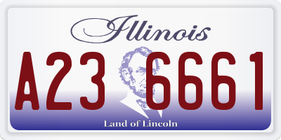 IL license plate A236661