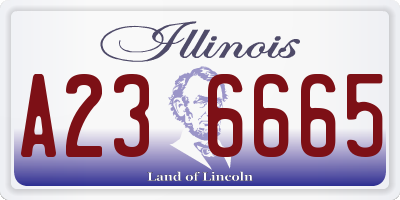 IL license plate A236665