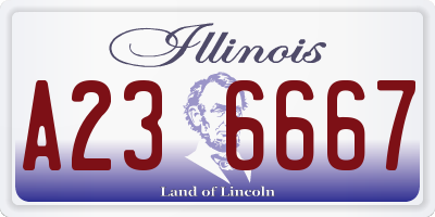 IL license plate A236667