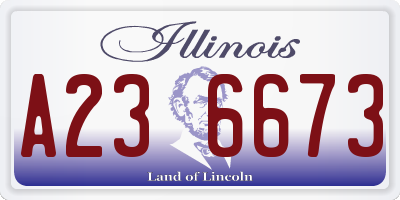 IL license plate A236673