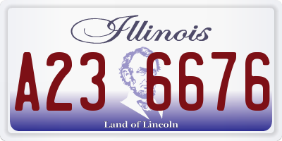 IL license plate A236676