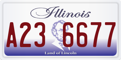 IL license plate A236677