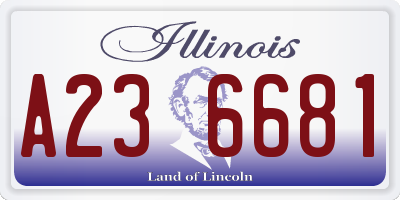 IL license plate A236681