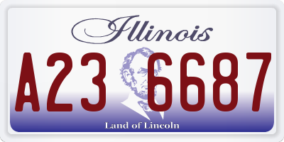 IL license plate A236687